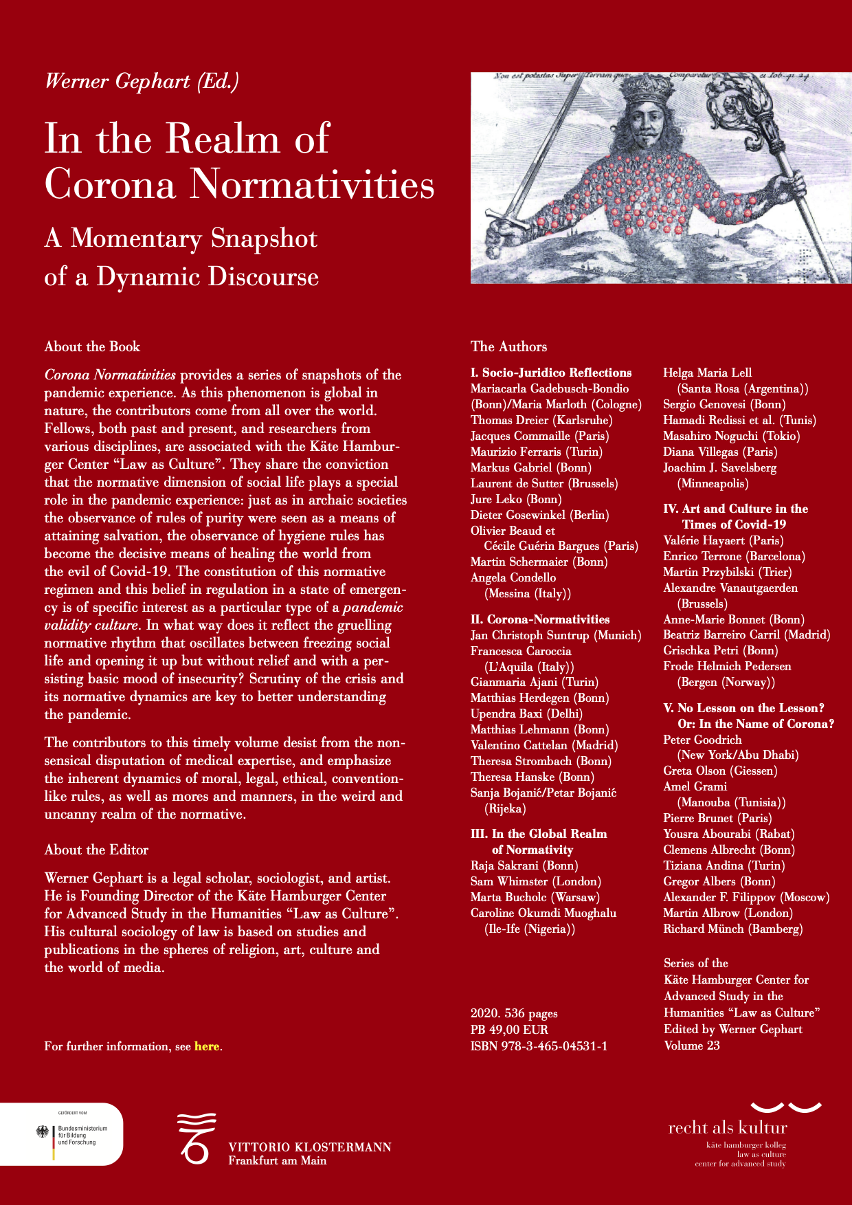 Flyer_Corona Normativities_Volume 23 (ed. by W. Gephart)